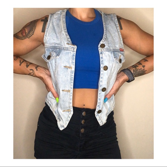 Vintage Made In The Shade Jean Vest - Picture 1 of 5